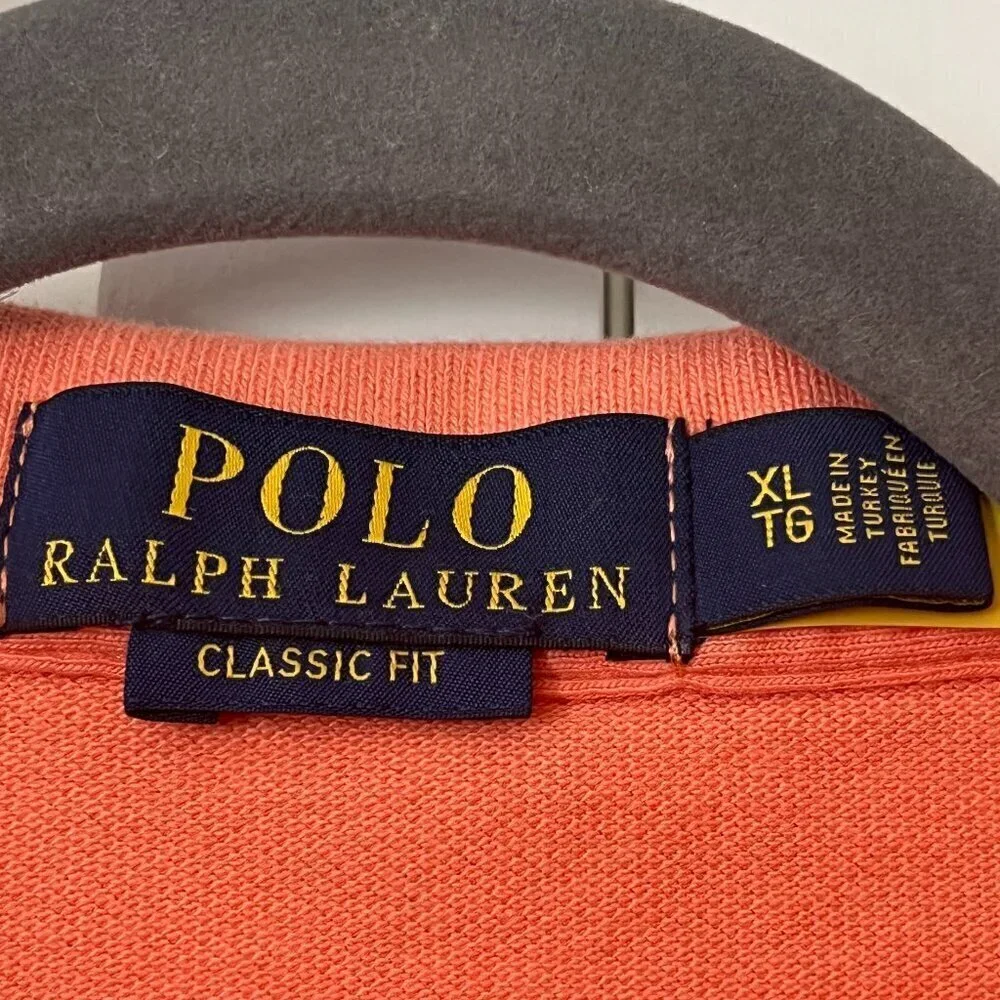 Polo Ralph Lauren men's XL polo shirt orange classic fit short sleeve cotton